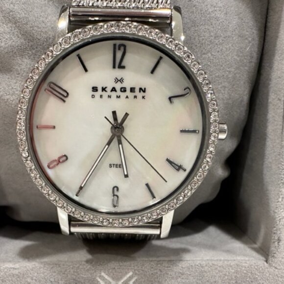 Skagen Swarovski and Mother of Pearl Women's Watch - Picture 2 of 11
